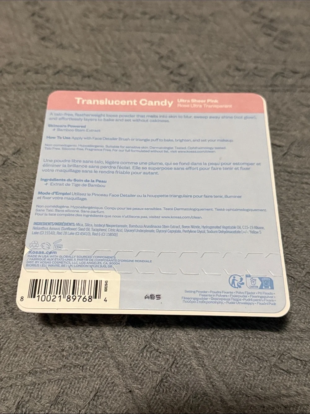 🆕 Kosas Translucent Candy Ultra Sheer Pink Loose Powder